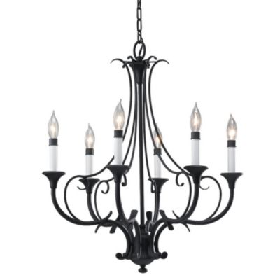 Peyton 6-Light Chandelier by Feiss - Starlight Lighting USA and Canada